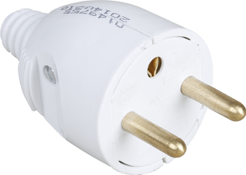 [EUR61020] FICHE MALE 16 A 2P+T PORTEFEUILLE GAMME ECO DROITE BLANCHE EUR'OHM