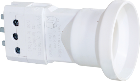 [EUR62103] FICHE DCL ET DOUILLE E27 COMBINEE EUR'OHM