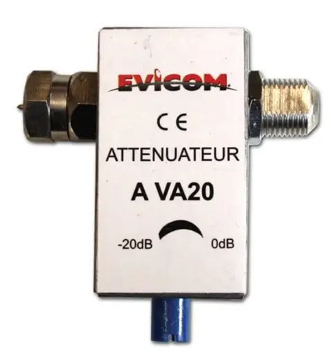 [EVIVA20] ATTENUATEUR REGLABLE 0-20 dB FICHE F EVICOM