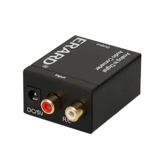 [ITC1907] CONVERTISSEUR AUDIO  ANALOGIQUE EN NUMERIQUE (2 RCA/TOSLINK OU RCA)