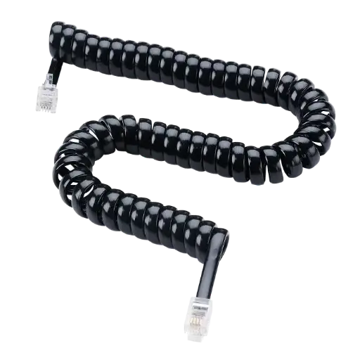 [ITC3506] CORDON RJ9  SPIRALE Mâle  / Mâle - NOIR   2 M  ERARD CONNECT