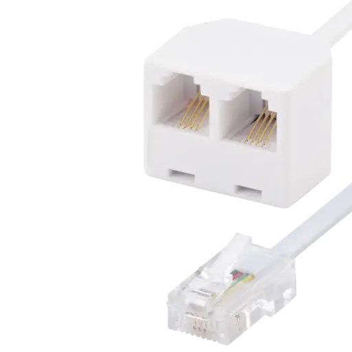 [ITC3788.] ADAPTATEUR 2 x RJ11 Femelle / RJ45 Mâle   10 cm  ERARD CONNECT