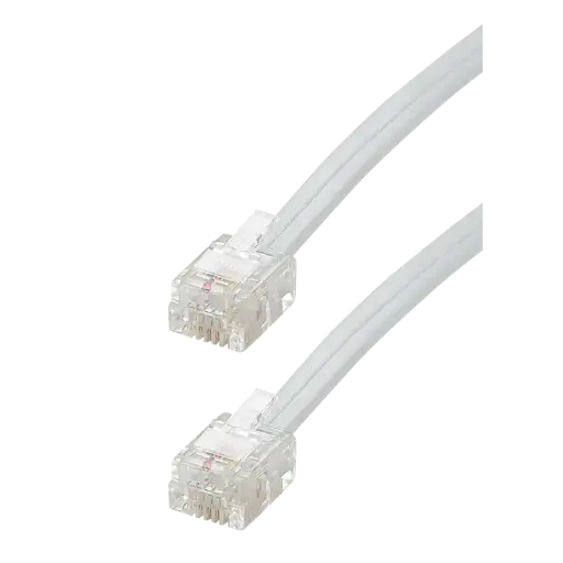 [ITC3904] CORDON RJ11 Mâle / Mâle - Haut Débit ADSL - BLANC  10 M ERARD CONNECT