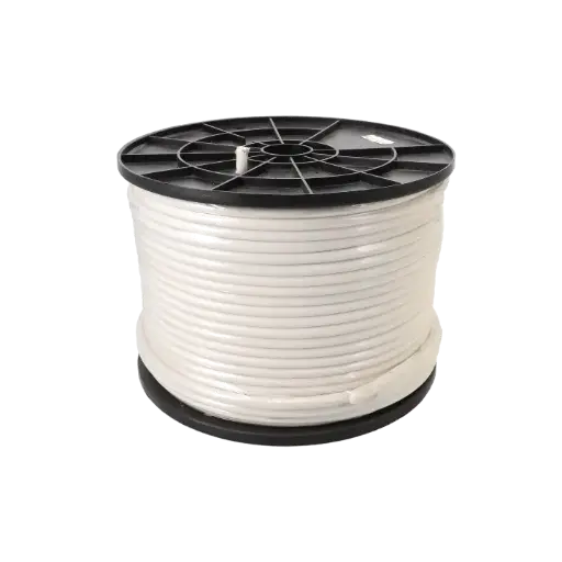 [ITC4601] BOBINE DE CABLE COAXIAL 19 VATC  Ø 6.8 mm - BLANC  15 M 