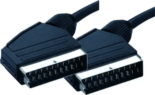 [ITC6507] CORDON PERITEL - 21 CONTACTS BLINDAGES SEPARES - Mâle / Mâle 5 M