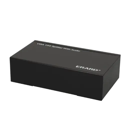 [ITC7700] DISTRIBUTEUR VGA (HD15)  1E  x 4S, SON via JACK 3.5 mm 500 MHz 