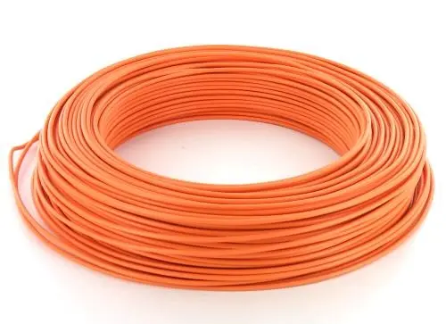 [RCTH07V-U1.5OR] FIL ELECTRIQUE H07V-U 1,5 mm² ORANGE, bobine 100 Mètres - prix au M 