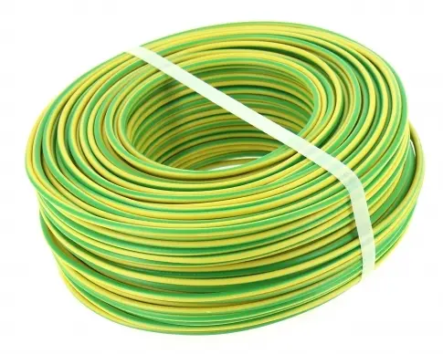[RCTH07V-U1.5VJ] FIL ELECTRIQUE H07V-U 1,5 mm² VERT/JAUNE, bobine 100 Mètres prix au M