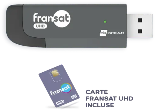 [SERCLEFRANSATUHD] CLE USB FRANSAT 4K UHD + CARTE FRANSAT SERVIMAT