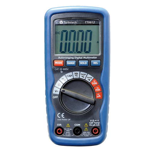 [TURTT9912] MULTIMETRE NUMERIQUE V/A/Capa/F/R/Diode/Bu TURBO TRONIC