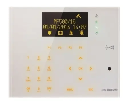 [URMUKP500DP/N] CLAVIER TOUCHE SOFT  FILAIRE LECTEUR BADGE INTEGRE  ELKRON