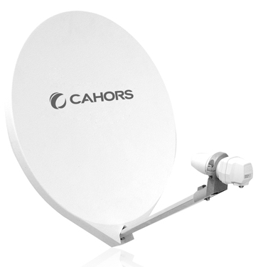 [VISSMC55UNI] PARABOLE Ø 55 CM ECO FIBRE BLANCHE, arrière COMPO + LNB CAHORS