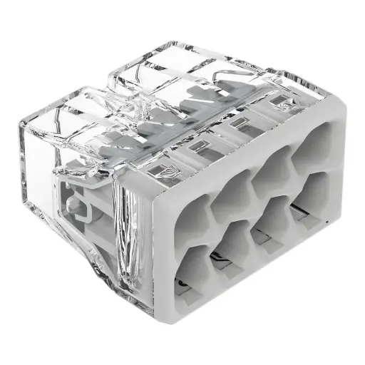 [WAG2273-208] BORNE 8 x 0,5 à 2,5 mm² TRANSPARENTE GRISE WAGO