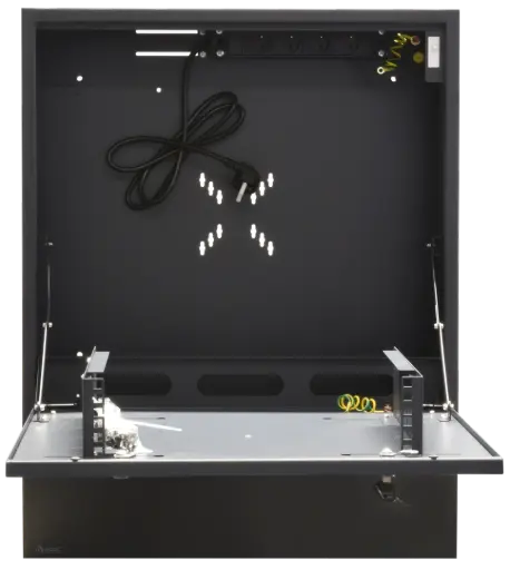 [ELBKZNVR2-95-B0] COFFRET MURAL NVR+ONDULEUR 2U NOIR ELBAC 