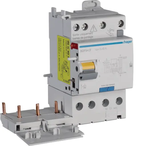 [HAGBDF940F] BLOC DIFFERENCIEL DS 3P+N 40A 30MA HAGER  