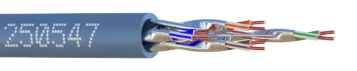 [ELB250547-W1] CABLE U/FTP CAT6A 650MHz LSZH B2ca # (BOBINE DE 100m) ELBAC 