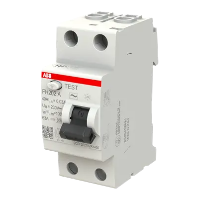 [ABBFH202A40] INTERRUPTEUR DIFFERENTIEL FH202 30mA 40A TYPE A AVEC VIS (443151) ABB
