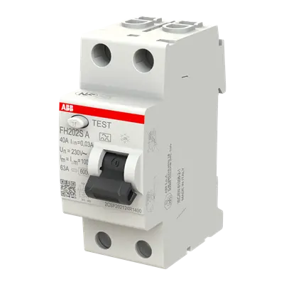 [ABBFH202SA40] INTERRUPTEUR DIFFERENTIEL FH202S 30mA 40A TYPE A SANS VIS (444151)ABB