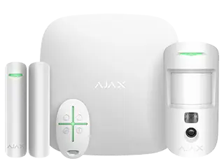 [AJSTARTERKITCAM+W] KIT ALARME HUB2+ WIFI/4G BLANC AJAX