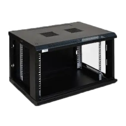 [DARMOIRE19-6U-450] COFFRET MURAL FIXE 19" 6U PROFONDEUR 450 x L600 x H368mm CHARGE 70KG 